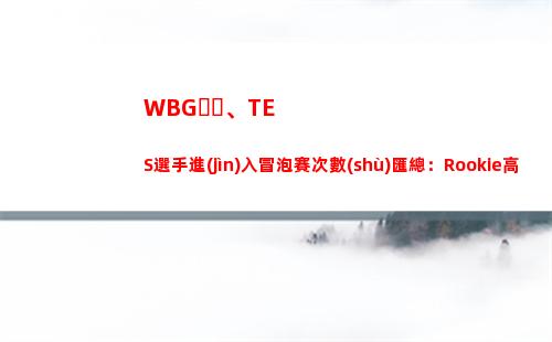 WBG、TES選手進(jìn)入冒泡賽次數(shù)匯總：Rookie高達(dá)五次 TheShy四次